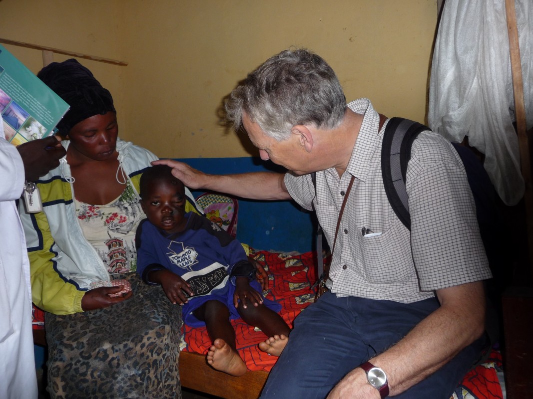 Tim seeing a patient Mahagi hospital